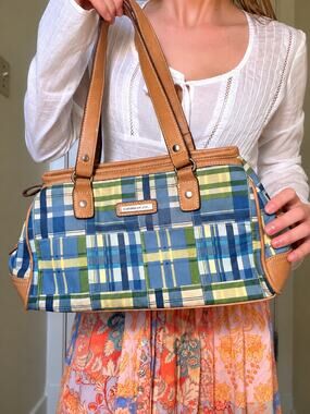Y2K Caribbean Joe Plaid Shoulder Bag